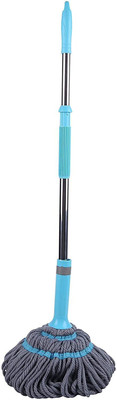 SHARPNAL Microfiber Twist Mop for Floor Cleaning Microfibre Wet and Dry Brush(Blue, Grey)