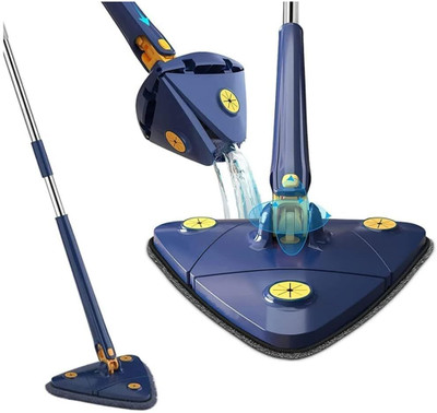 SHREE SANT ENTERPRISE 360°Rotatable MultiFunctional Trianglemop Floor,Windows,Ceiling,Wall NarrowSpace Microfibre Wet and Dry Brush(Multicolor)