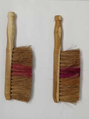 IBI Coir Brush 2 Qty.Pack Coconut Fiber Wet and Dry Brush(Brown, 2 Units)