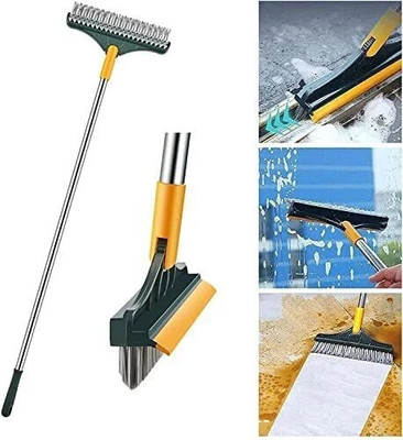 CleanCraft Brush_360 Degree Microfiber X shape mop Nylon Wet and Dry Brush(Multicolor)