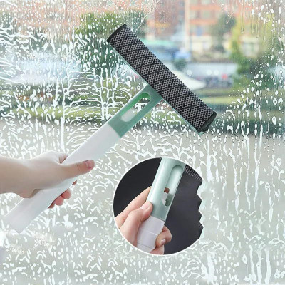 Jiyancreation Glass Cleaner Wiper 3 in 1 Windshield Cleaner Brush Silicone Wet and Dry Brush(Multicolor)