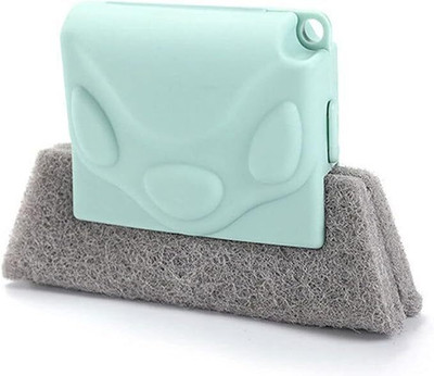Vekaa Window Door Track Cleaning Brush,Gap Groove Sliding Tools Dust Cleaner Sponge Wet and Dry Brush(Green, Grey)