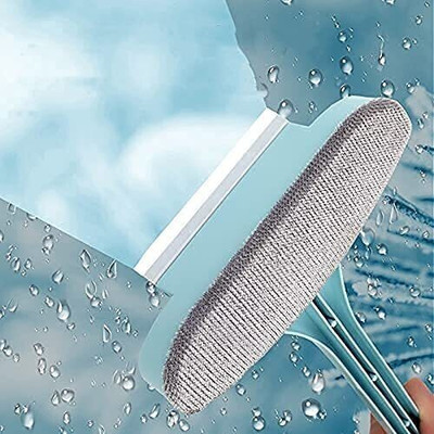 KESHAVART Window 2 In 1 Brush,Window Screen Cleaning Wiper Microfibre Wet and Dry Brush(Multicolor)