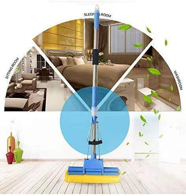 DOLFINS Eco-friendly sponges Sponge Wet and Dry Broom(Multicolor)