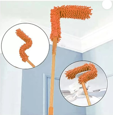 QinPin Multipurpose Flexible Extendable Microfiber Fan Duster for Easy Cleaning Wet and Dry Duster Set