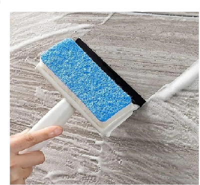 vitzie 2-in-1 Multi-Purpose Glass Cleaning Squeegee Wiper MK1 Sponge Wet Brush(Multicolor)