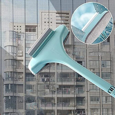 MANIBAM IMPEX Window Cleaning Squeegee Brush Extendable Mesh Screen Cleaner(Multicolor) Sponge Wet and Dry Broom(Multicolor, 3 Units)