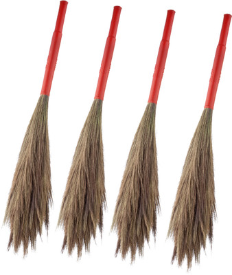 Mast Magic 565 Grass Broom Grass Dry Broom(Multicolor, 4 Units)