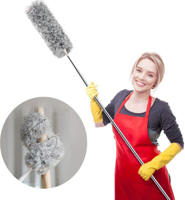 KHISKOLI BRAND Cleaning Brush Feather Microfiber Duster with Extendable Rod Dust Cleaner Wet and Dry Duster
