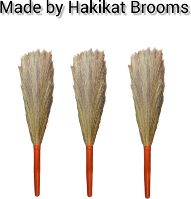 Hakikat RED COLOR SOFT GRASS DRY BROOM BY HAKIKAT BROOMS Grass Dry Broom(Multicolor, 3 Units)