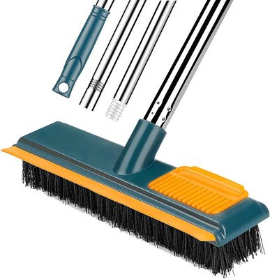 Nakshatraent 2 in 1 Bathroom Floor Cleaning Brush with Comb Plastic Wet and Dry Brush(Multicolor)