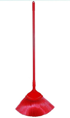 UPRISING Jala Broom with Long Rod | JALA Brush for Fan, Ceiling, and roof Cleaning Nylon Wet and Dry Broom(Red)