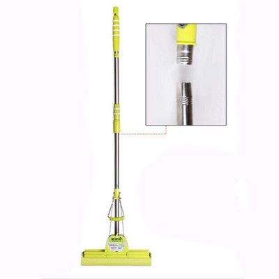 DOLFINS Foldable Floor Cleaning Squeeze Mop Sponge Wet and Dry Broom(Multicolor)
