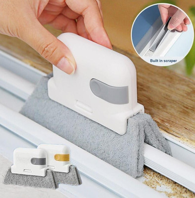 LILA ENTERPRISE Magic Window Cleaning Brush, Quickly Clean All Window Slides and Gaps Microfibre Wet and Dry Brush(Grey)