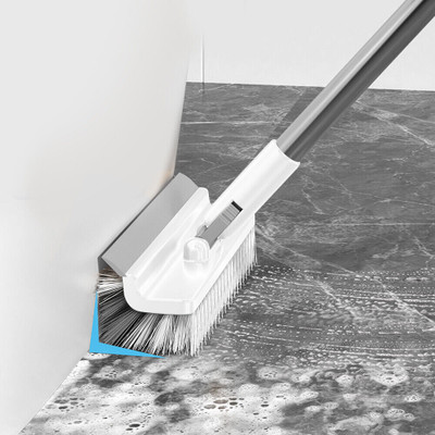 MAAUVTOR 180°Rotating Floor Scrub Brush with Long Handle 3 in 1 Scrape Corner Cleaning Microfibre Wet and Dry Brush(Multicolor)