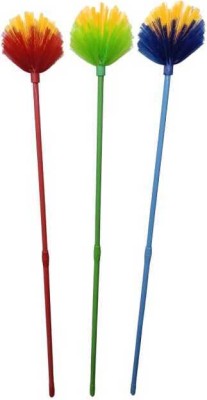 DUSTER Plastic Wet and Dry Broom(Multicolor, 3 Units)