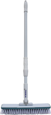 KWEL 2 in 1 Floor Cleaning Brush With Wiper & 4 fit Stick (Multicolor) Pack of 1 Nylon Wet and Dry Brush(Multicolor)