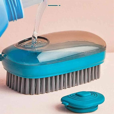 NAKSHT SOAP DISPENSING SCRUB BRUSH Plastic Wet and Dry Brush(Multicolor)