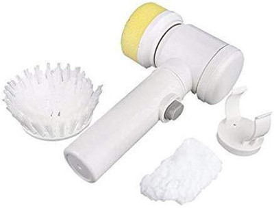 KRIYAART Rechargeable Multi Function Hand Held Magic Scrubber Brush Nylon, Sponge, Fiber Wet and Dry Brush(Multicolor)