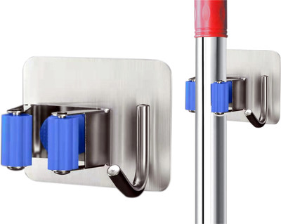 JIALTO Blue Stainless Steel Broom Holder(1 Holders)