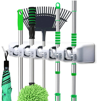 Dabster Multicolor Plastic Broom Holder(5 Holders)