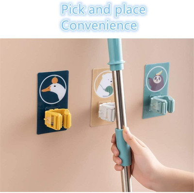 Radha Multicolor Plastic Broom Holder(2 Holders)