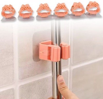 Scart Multicolor Plastic Broom Holder(6 Holders)