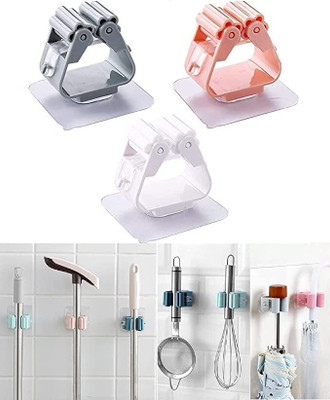 el syco Multicolor Plastic Broom Holder(3 Holders)