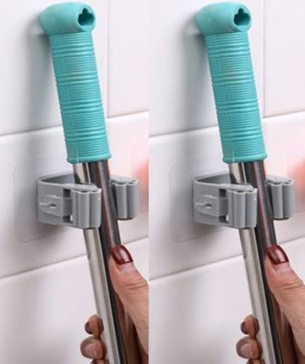 Radha Grey Plastic Broom Holder(2 Holders)