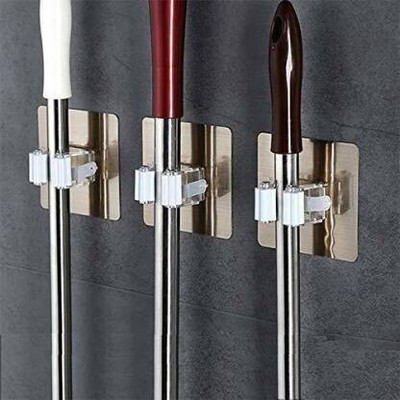 Manav Multicolor Plastic Broom Holder(2 Holders)