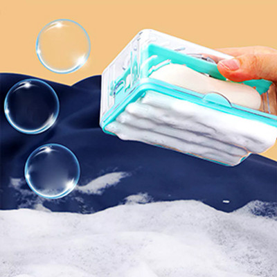 SATSUN ENTERPRISE Soap Dish Laundry Rolling Soap Box Portable Soap Bar Box Dispenser with Roller 500 ml Soap Dispenser(Multicolor)