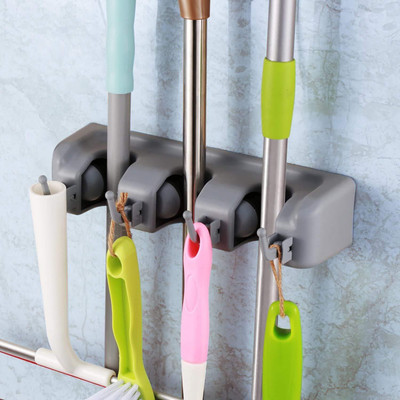 INFINITE HOME Multicolor Plastic Broom Holder(3 Holders)