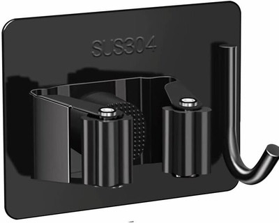 LACHIE MOP HOOK BLACK Towel Holder(Steel, Plastic)