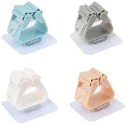 SJK Multicolor Plastic Broom Holder(3 Holders)