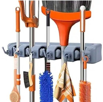 pinaki Multicolor Plastic Broom Holder(5 Holders)