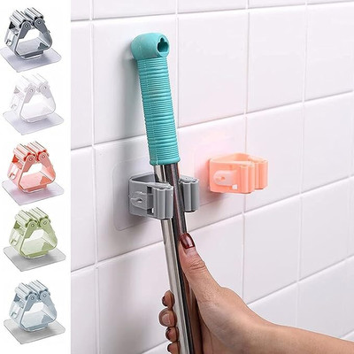 el syco Multicolor Plastic Broom Holder(2 Holders)
