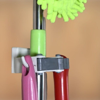 Manav Multicolor Plastic, Silicone Broom Holder(1 Holders)