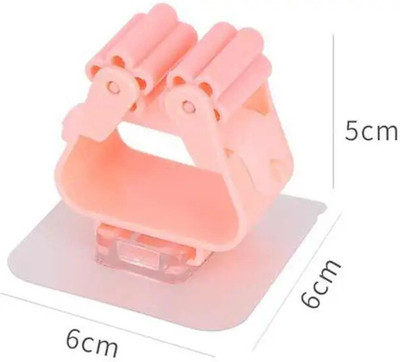 SJK Multicolor Plastic Broom Holder(6 Holders)