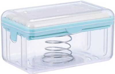 Fancy Soap Roller Dispenser Holder Foaming Soap Saver with Drain Holes and Travel(Lite Blue)