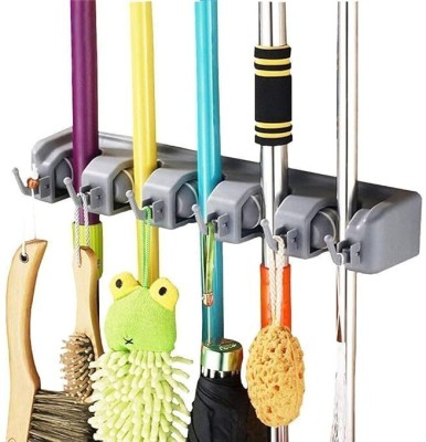 KDZONE Multicolor Plastic Broom Holder(5 Holders)