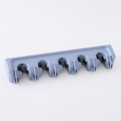 KUBER INDUSTRIES Grey Polypropylene Broom Holder(4 Holders)