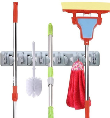 VVG TRADERS Multicolor Plastic Broom Holder(5 Holders)