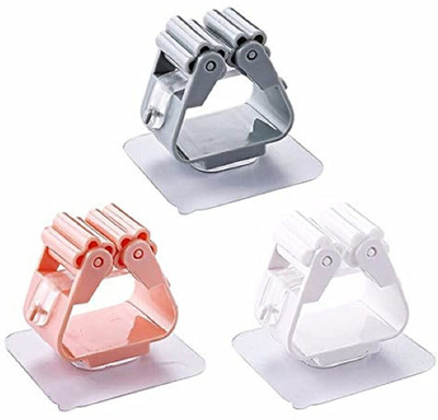 SJK SELF ADHESIVE WALL BROOM HOLDER(PACK OF 4) Hook 1(Pack of 4)