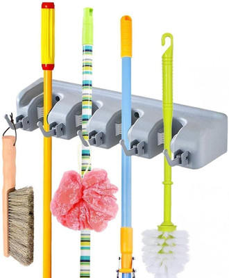 KASHTHBHANJAN Grey Plastic Broom Holder(5 Holders)