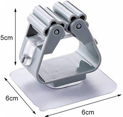 KRAZE Grey Plastic Broom Holder(2 Holders)