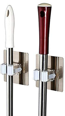 TFW Multicolor Plastic Broom Holder(2 Holders)
