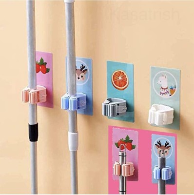 QARB Multicolor Plastic Broom Holder(5 Holders)