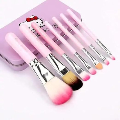 wryak Set of 7 bushes set, hello kitty brush set with pink box(Pack of 7)