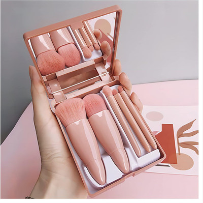 MANIBAM IMPEX 5 in 1 Makeup Brush Set With Mirror(Pack of 1)