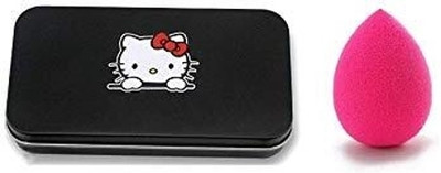 LOVHIDE 7pcs Makeup Brush Set with Hellow kitty Storage box + 1pc makeup blending sponge(Pack of 8)
